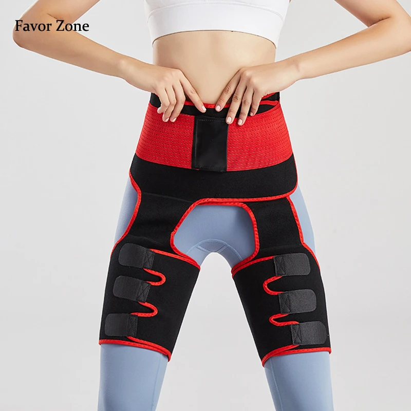 

New Women High Waist Thigh Trimmer Slimming Leg Body Shapers Tummy Control Belt Waist Trainer Neoprene Shapewear Modeling strap