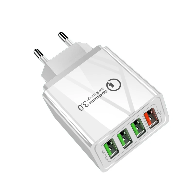 4 порта USB для быстрой зарядки 3 0 портативное настенное зарядное устройство