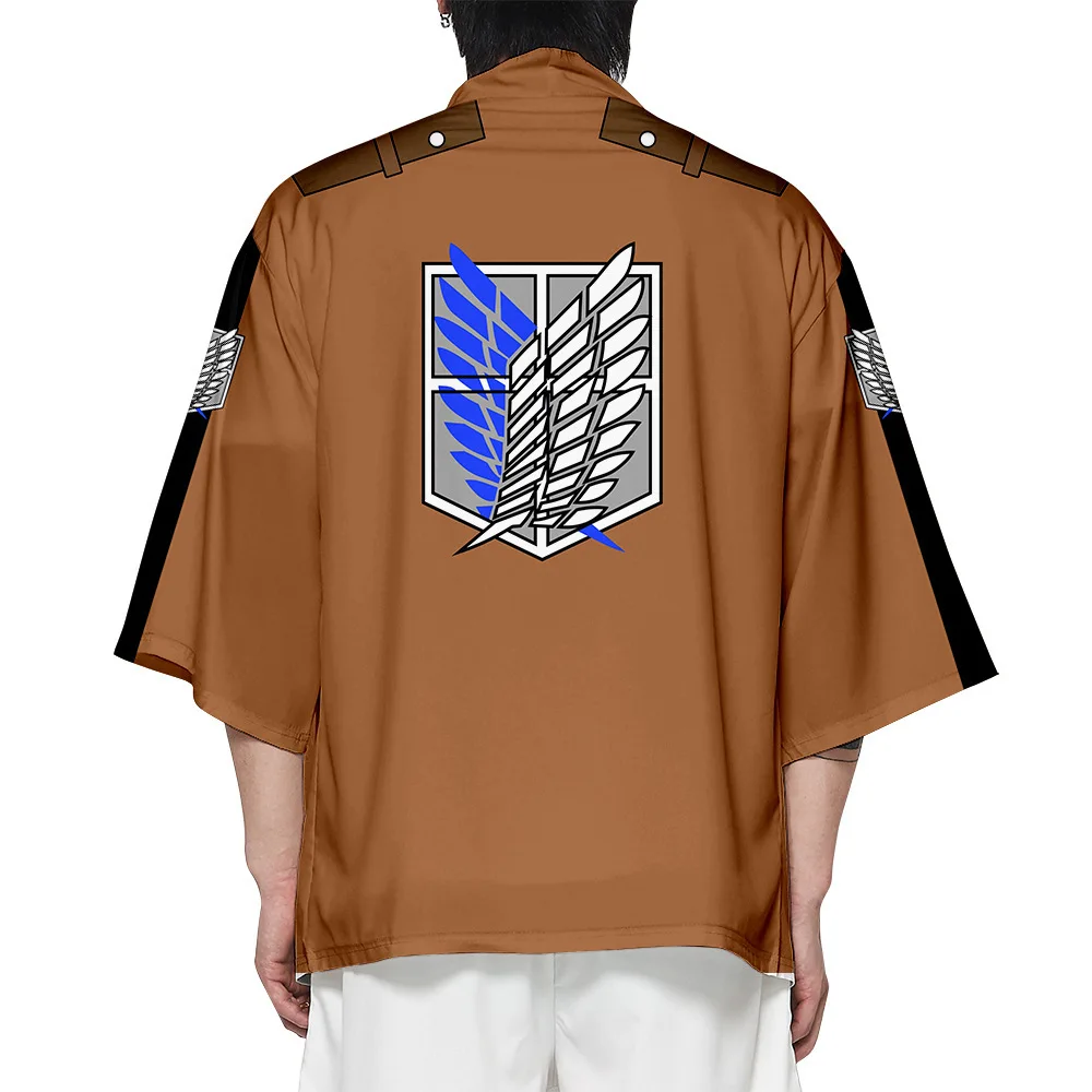 Кимоно для косплея Эрена джагера кардиган накидка Леви Аккермана хаори из аниме