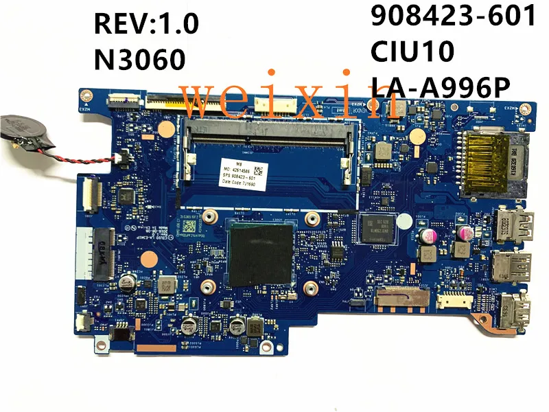 

Для HP x360 11-AB 11-AA материнская плата 908423-601 908423-501 908423-001 городская материнская плата N3060 (полностью протестирована и бесплатная доставка)