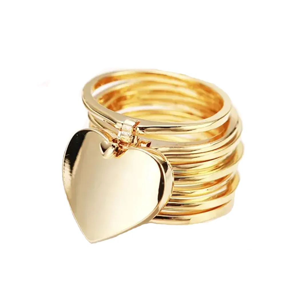 Колье из золотистого сплава в форме сердца с карточкой модное ожерелье тремя