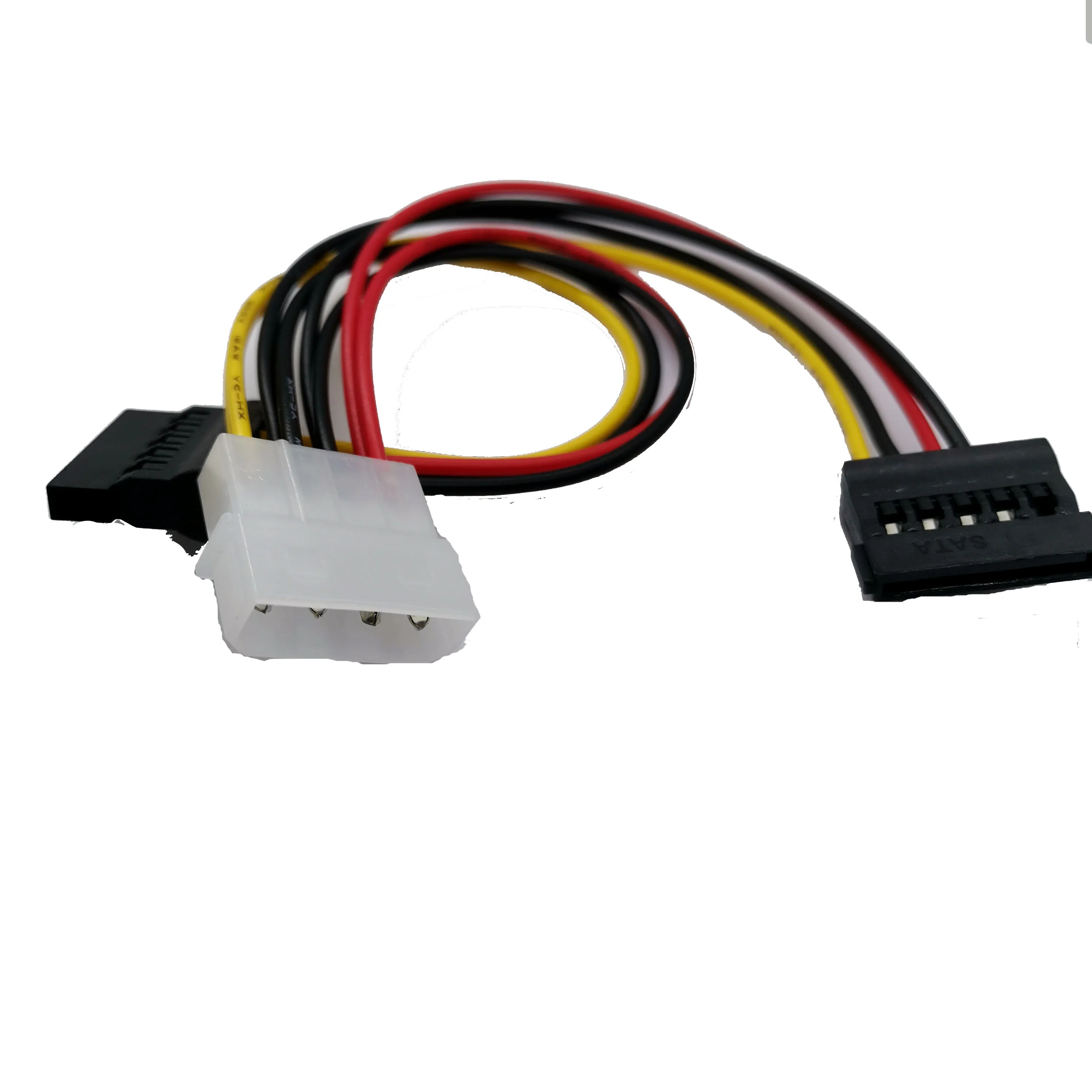 Адаптер для ноутбука Новый 4 контактный IDE Molex на 2 серийный ATA SATA Y разделитель