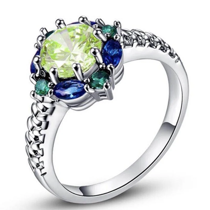 

Elegant Moon and Star Inlay Promise Rings for Women Moon and Sun Rings Temperament Birthstone Adjustable Ring Female