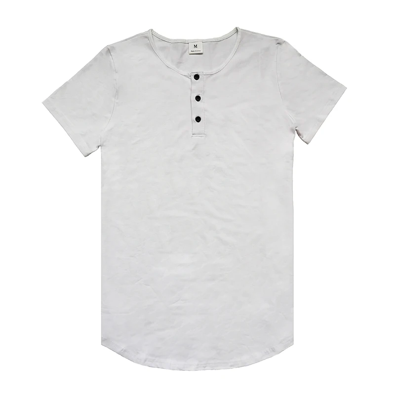 

Plain Fashion clothing fitness t shirt men extend long tshirt summer gym short sleeve t-shirt cotton bodybuilding Slim tops tee