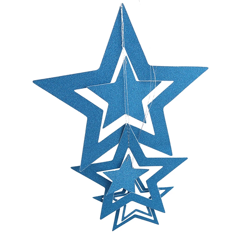 Бумажная гирлянда в форме звезды баннеры подвесные бумажные для украшения дома