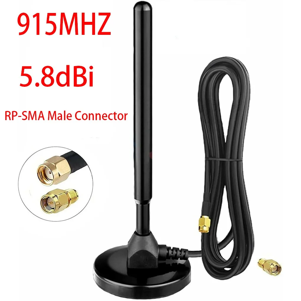 5.8dBi 915/868MHZ LoRa Antenna For Helium Hotspot Nebra Bobcat 300 Miner RP-SMA Male Connector Signal Test With Cable Outdoor |