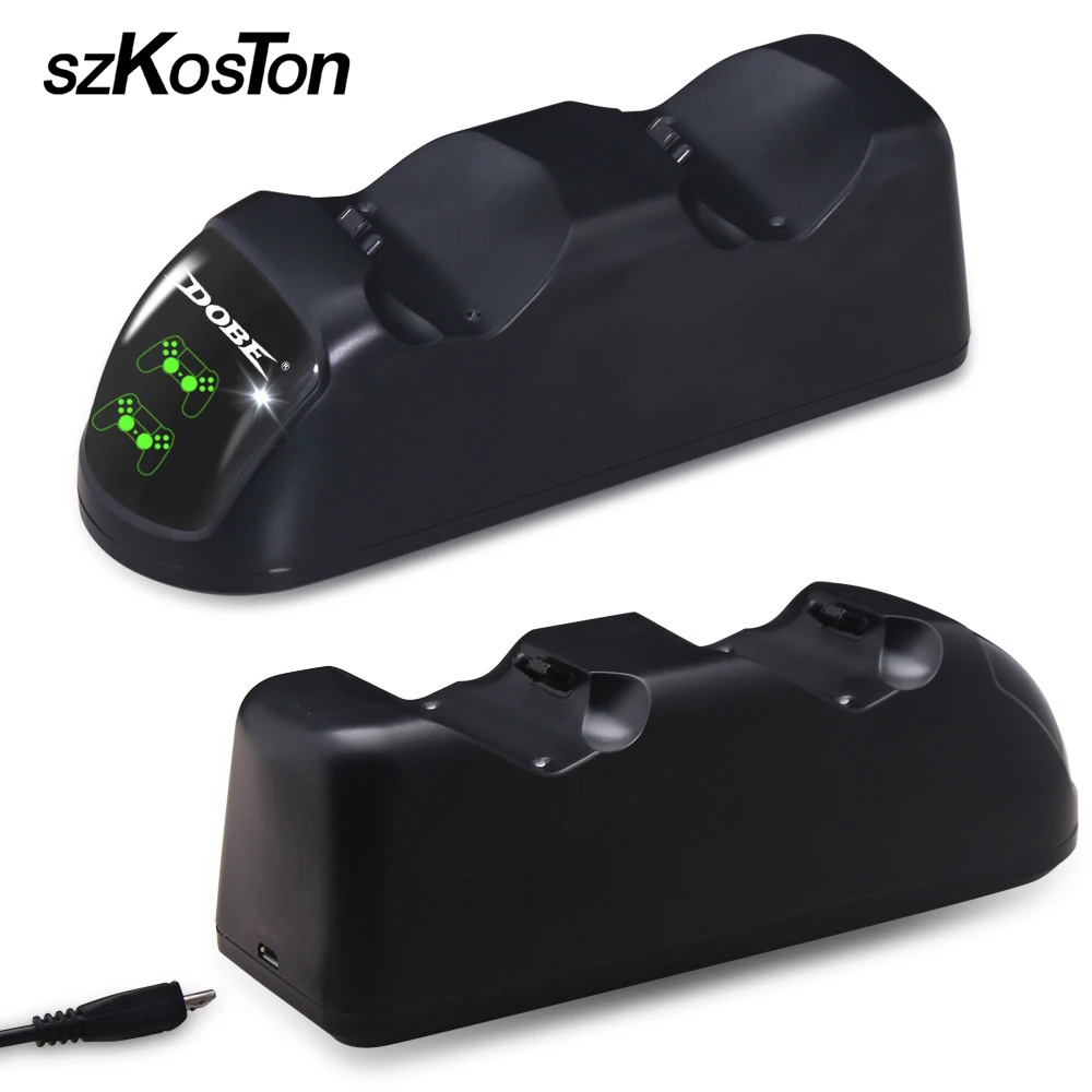 Док станция с двумя USB портами для быстрой зарядки PS4/PS4 Slim/PS4 Pro|Зарядные