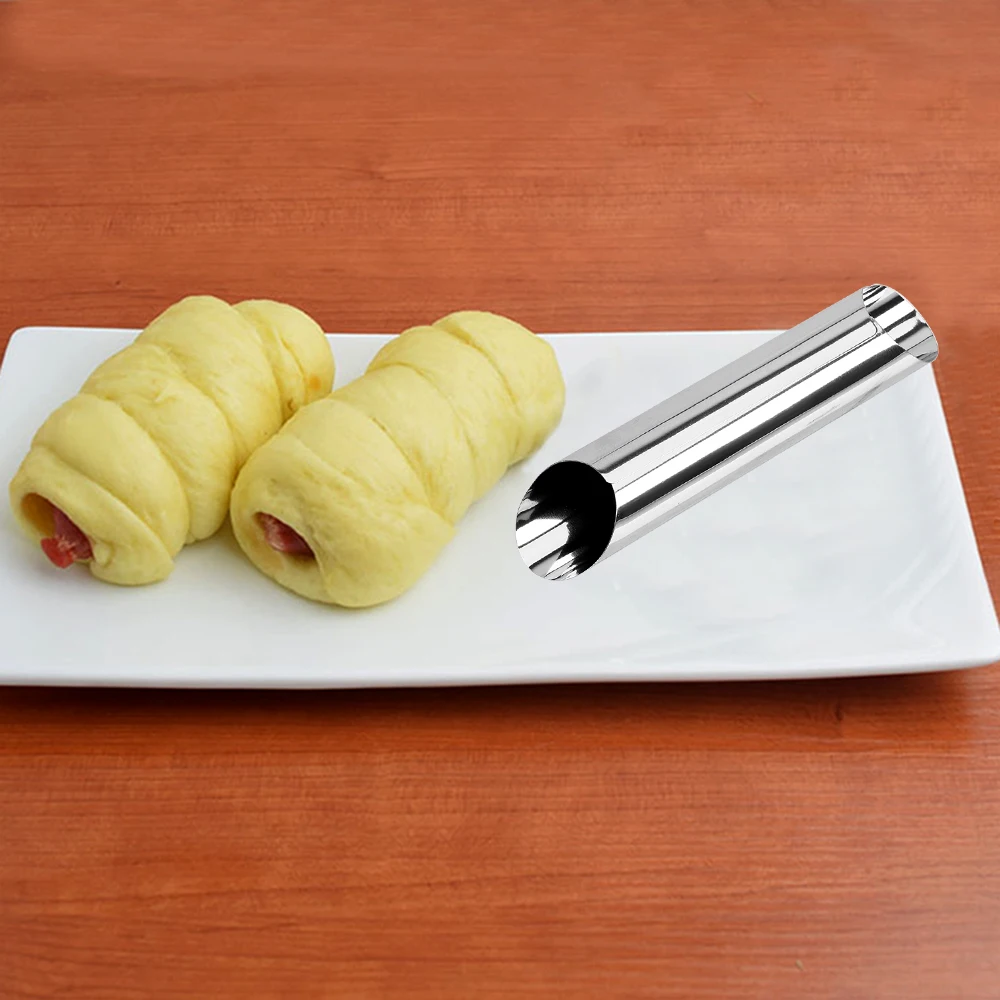 

Croissant Mold Reusable Bakeware Non Stick Danish Bread Cylindrical Tube Mould Stainless Steel
