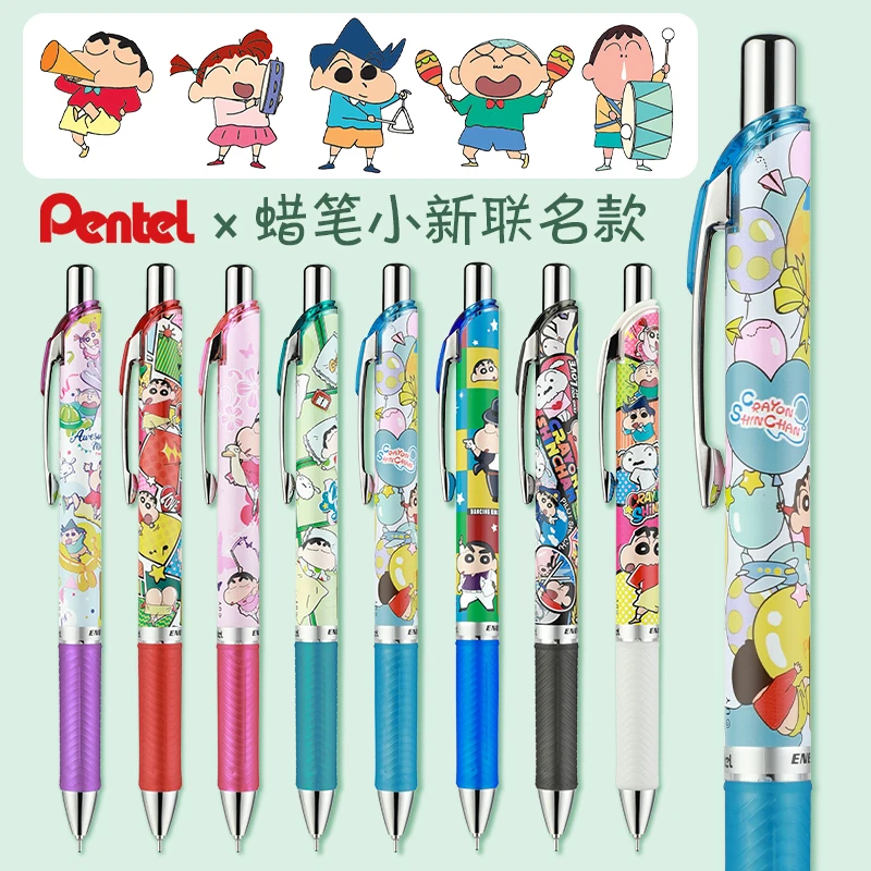 

Japanese PENTEL Cartoon Crayon S-C Limited Kawaii Pen Gel Ink Black 0.5mm Energel Fast Dry Pens Cute School Supplies Stationery