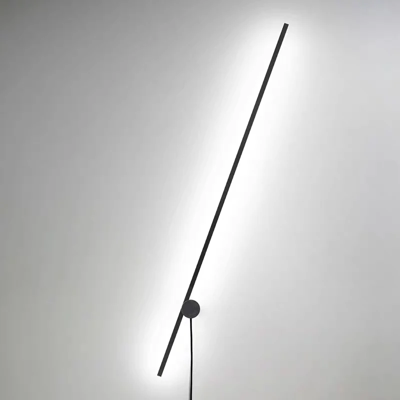 Nordic simple line wall lamp living room corridor background bedroom bedside minimalist decorative lamps rotatable | Лампы и освещение
