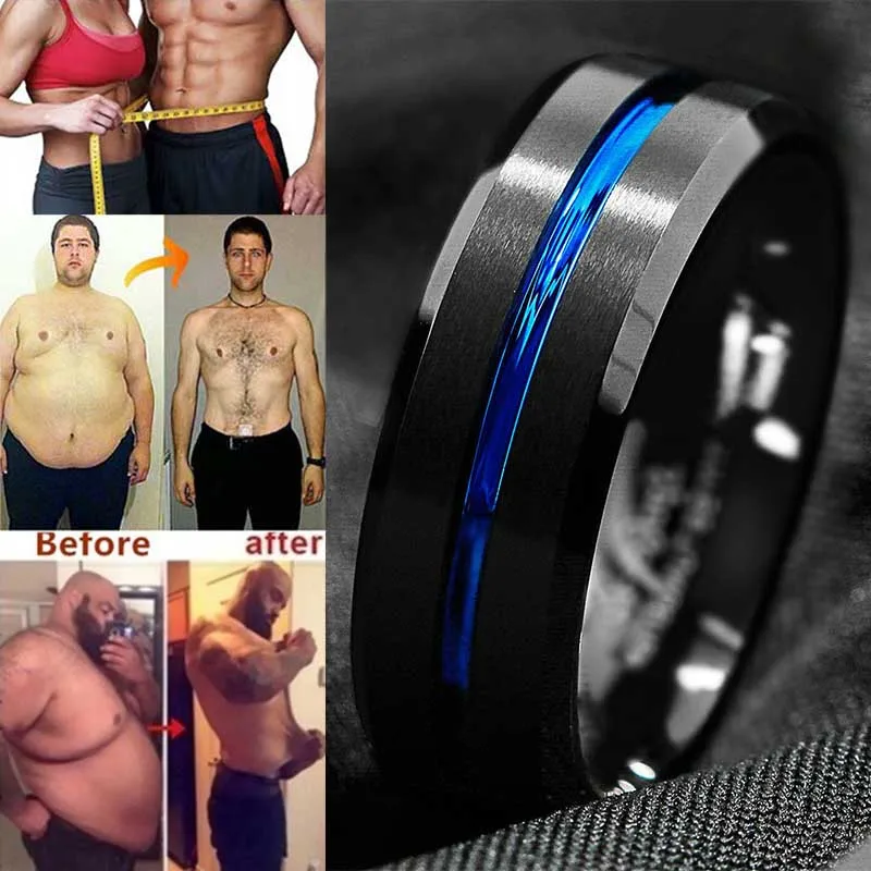 

1pc Magnetic Weight Loss Ring Slimming Tools Fitness Reduce Weight Ring String Stimulating Acupoints Gallstone Ring