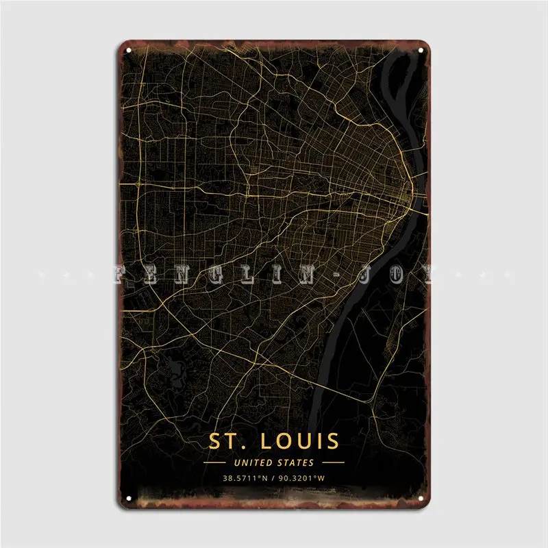 

St Louis United States Metal Sign Club Party Garage Club Customize Painting Décor Tin Sign Poster