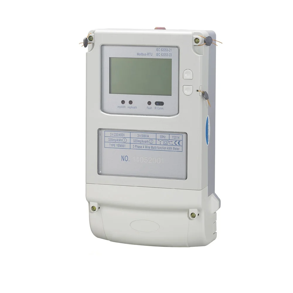 

ISO 9001 Factory YEM061AL Three Phase Four Wire Electronic Meter, Multifunctional Energy Meter, Active Energy Meter