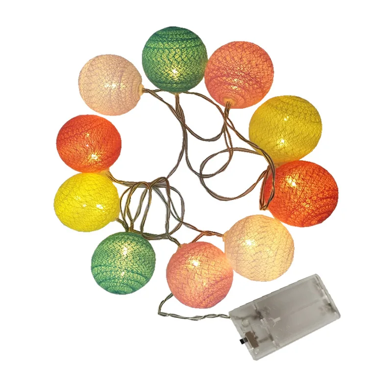 Светодиодный светильник хлопковый шар бар батарея гирлянда Рождество свадьба