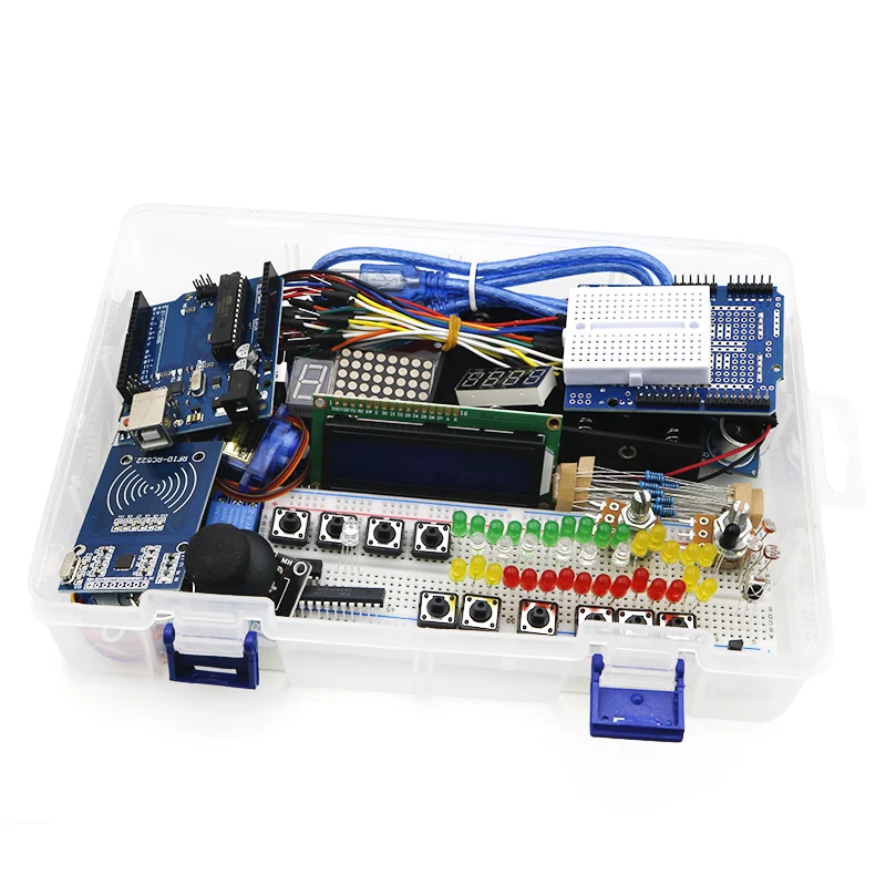 Стартовый комплект для arduino Uno R3 макетная плата и держатель Step Motor / Servo /1602