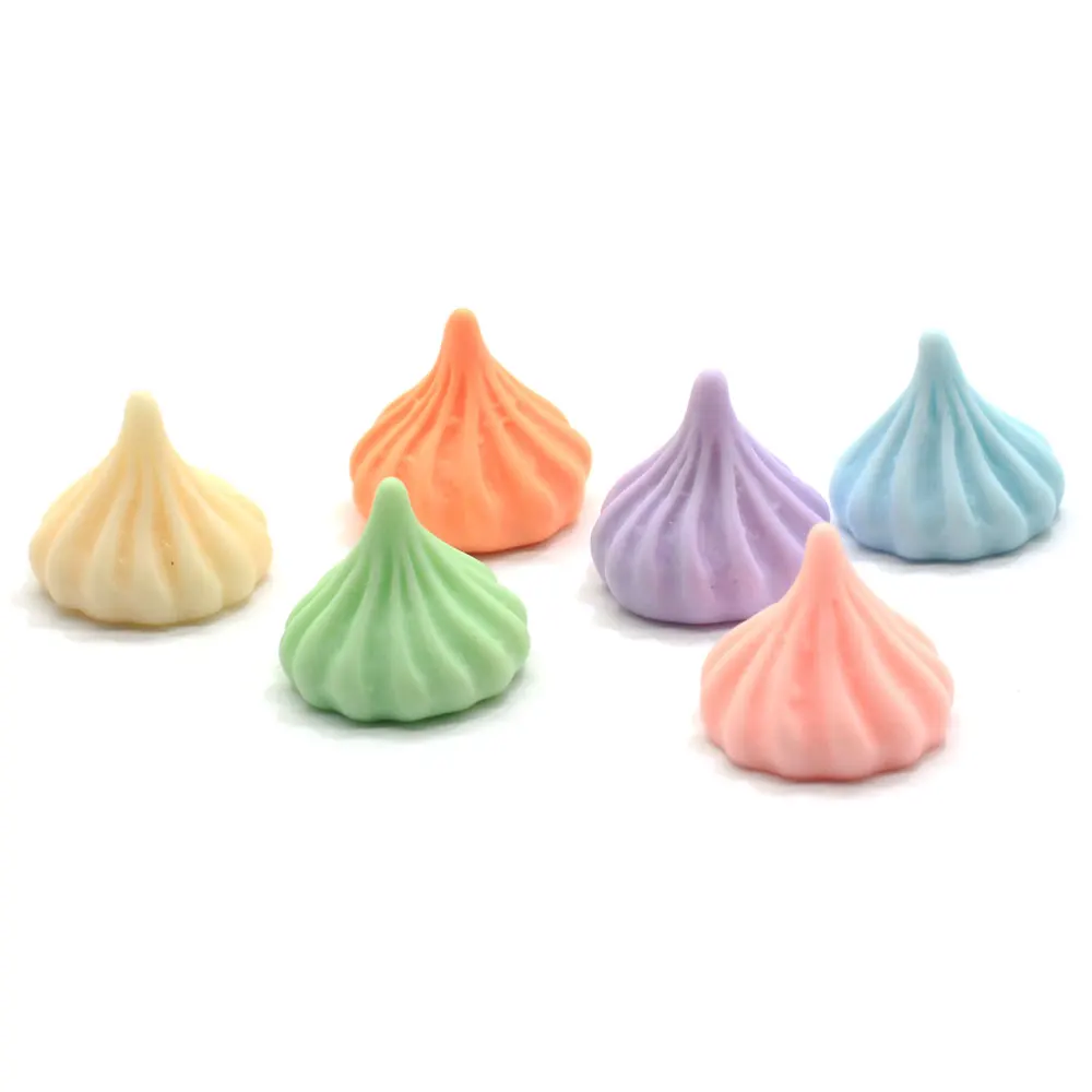 

50/100pcs Summer Cream Meringue Resin Mini Sugar Candy Flatbacks Home Decor Miniature Food Crafts Ornament Garden Fairy DIY