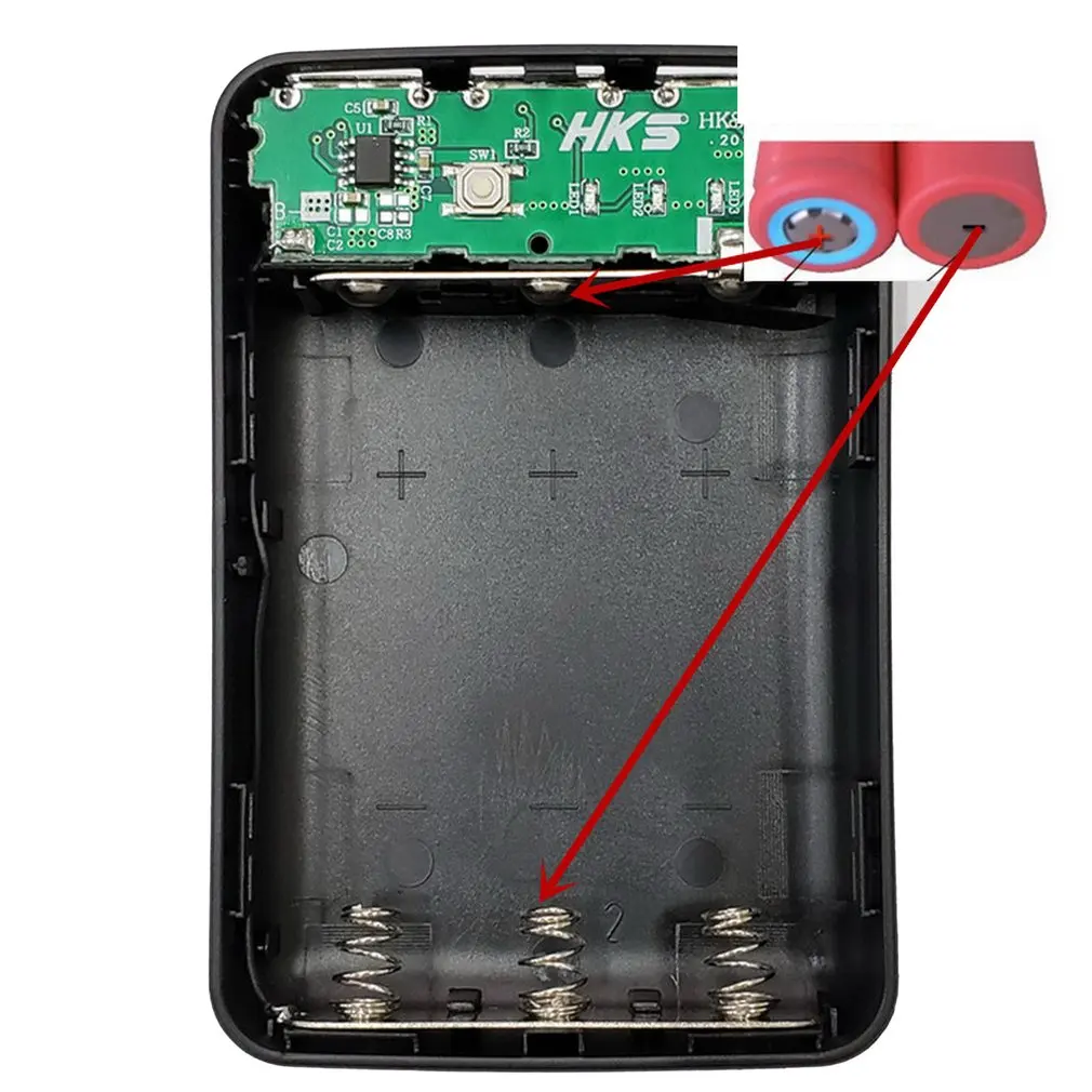 5V 1A 7X18650 DIY Мощность банковская карта чехол 3USB Батарея Shell Box Дело DIY KIT Цифровой ЖК-дисплей оболочка дисплея Батарея Зарядное устройство Box Дело