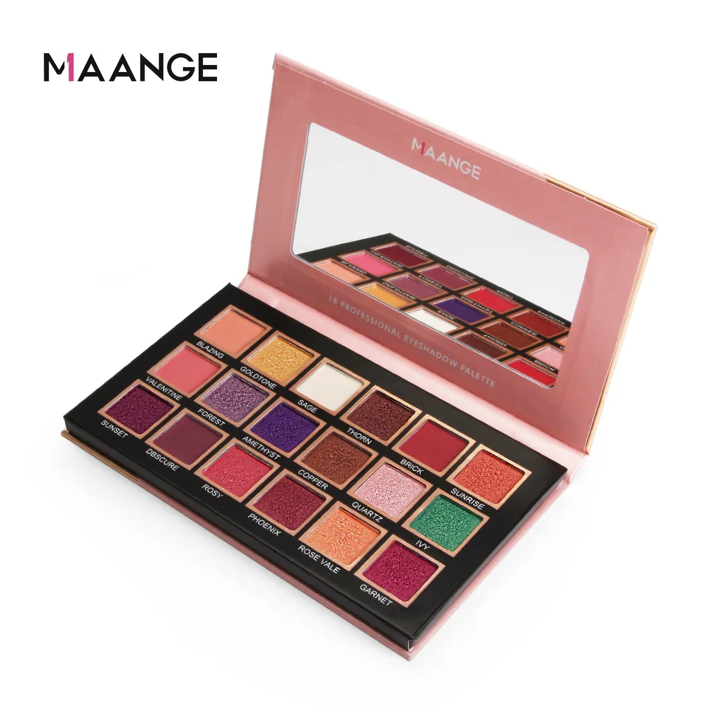

The Manufacturer Sells Maange 18 Hue Color Disk Pearlescent Matte Chameleon Fairy Eye Shadow Disk Hot Sale Gift for Girl