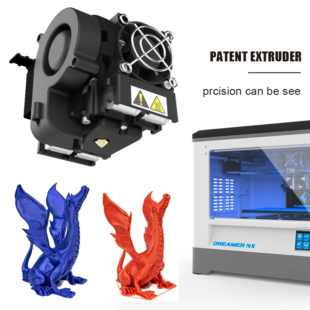 Verkauf Flashforge Träumer NX 3D Drucker DIY Kit Komplett Montiert Touch Screen Heizung Bett Hohe Präzision Große Druck Größe 230*150*140