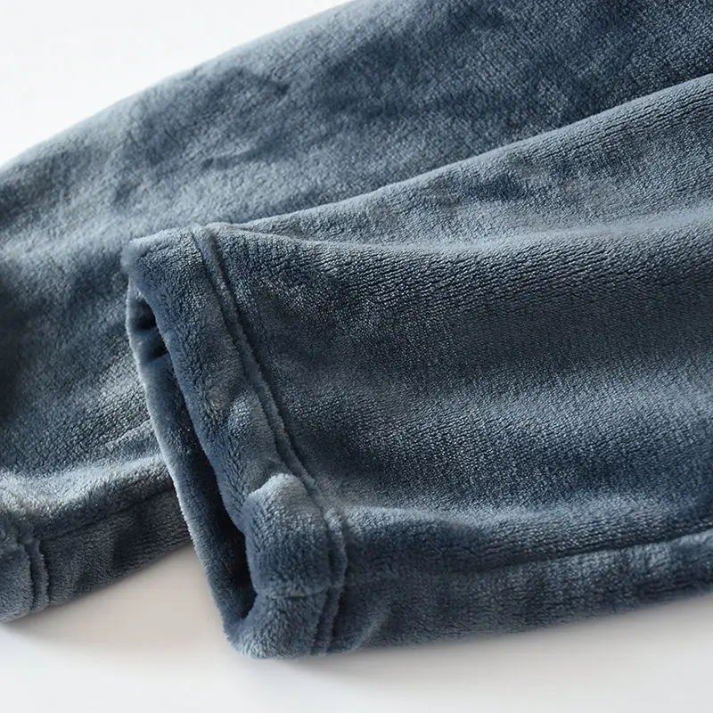 

Men'Pajamas Warm Sleepwear Men Flannel Winter Thick Pajama Male Thick Long Sleeve Pijama Casual Pyjamas Fleece Sleep