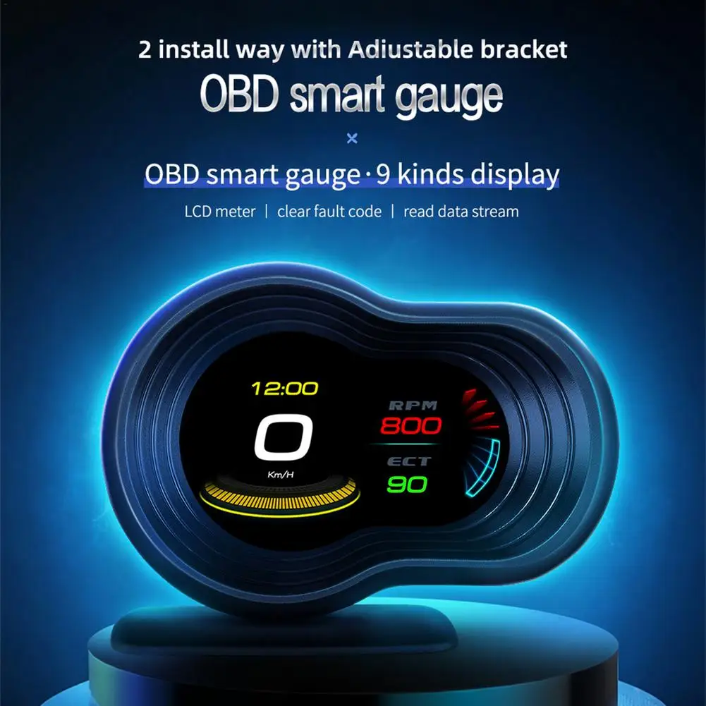 F9 интеллектуальный мобильный компьютер для вождения OBD2 + GPS HUD