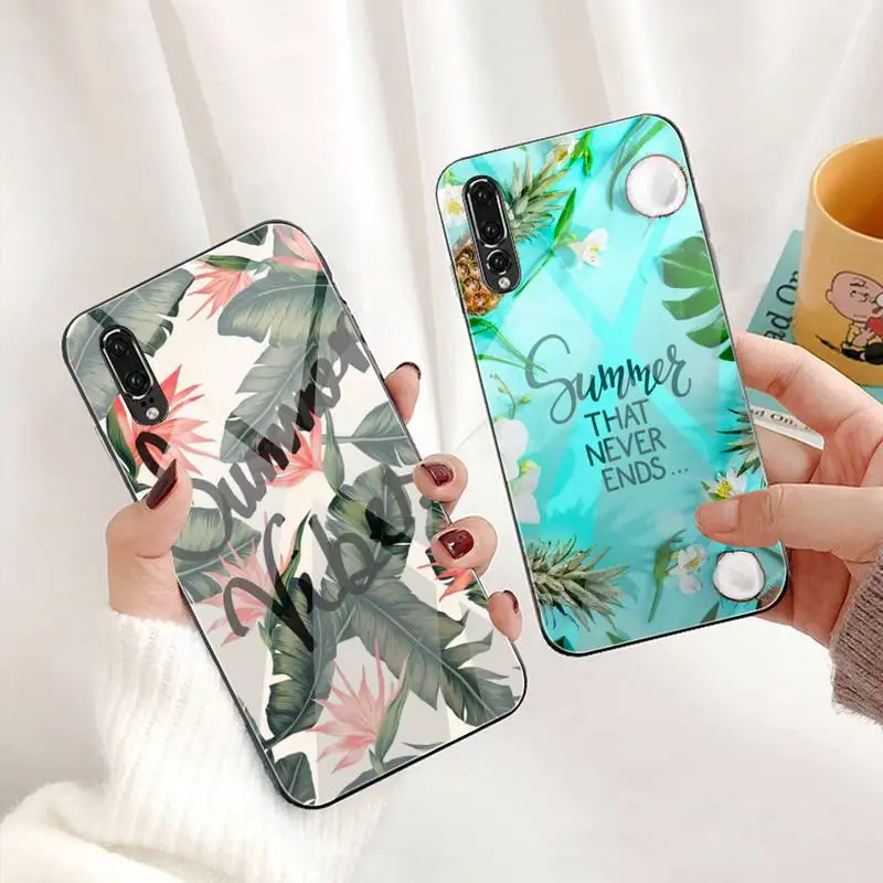Чехол для телефона Hello Summer с морскими фруктами закаленное стекло Huawei P30 P20 P10 lite honor