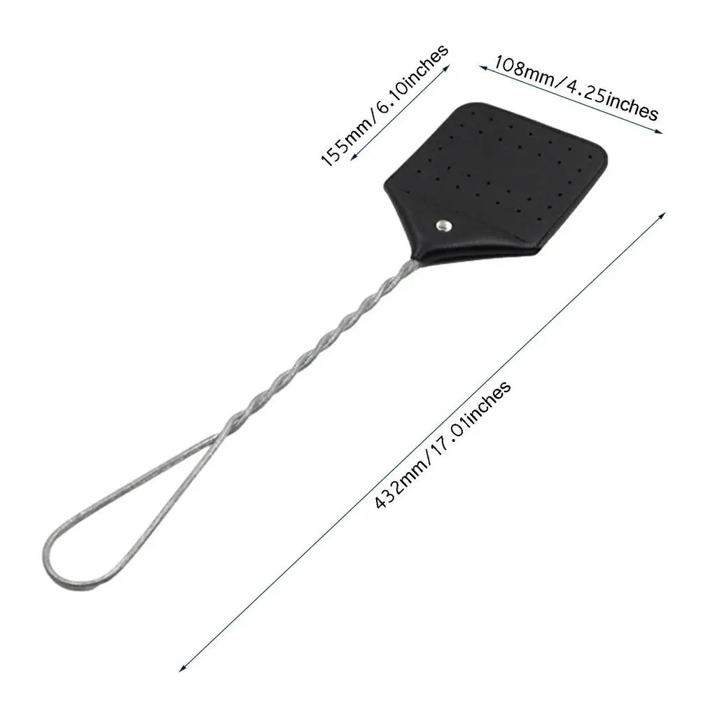 

Leather Bug Fly Swatters Extended Handle Swatter Prevent Pests Mosquito Tool Flies Trap Retractable Swatter Garden Supplies Hot