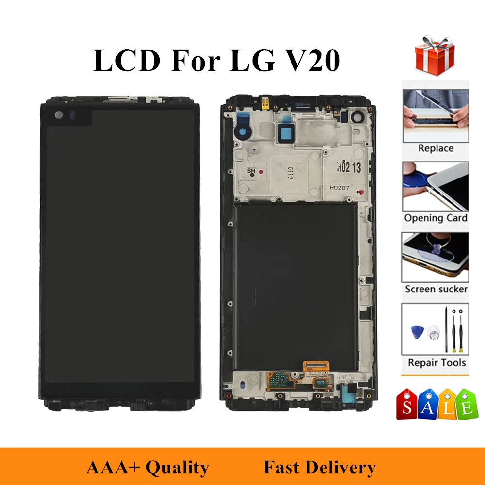 

NEW LCD Display For LG V20 F800 H990 H910 H918 H915 US996 LS997 VS995 Touch Screen Digitizer with Frame Assembly Tools