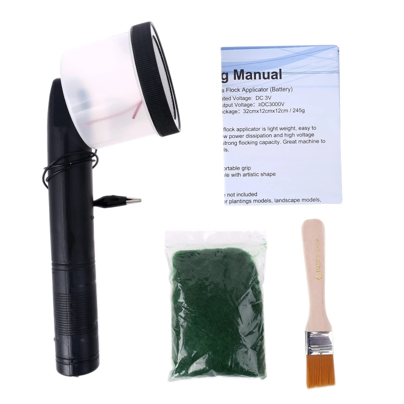 

Flocking Kit Static Grass Applicator Miniature Landscape Mini Flocking Machine with Antislip Handle for DIY Scenic Sand M7DA