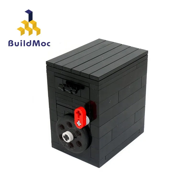 

BuildMoc решая Strongbox строительные блоки кирпичи MOC coffeer стальная безопасная коробка модель креативные игрушки для детей подарки на день рождени...