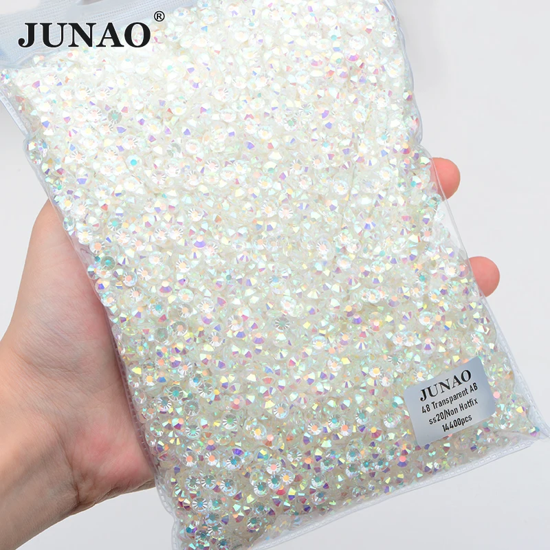 JUNAO оптовая продажа ss6 ss8 ss10 ss12 ss16 ss20 ss30 прозрачные стразы горячей фиксации