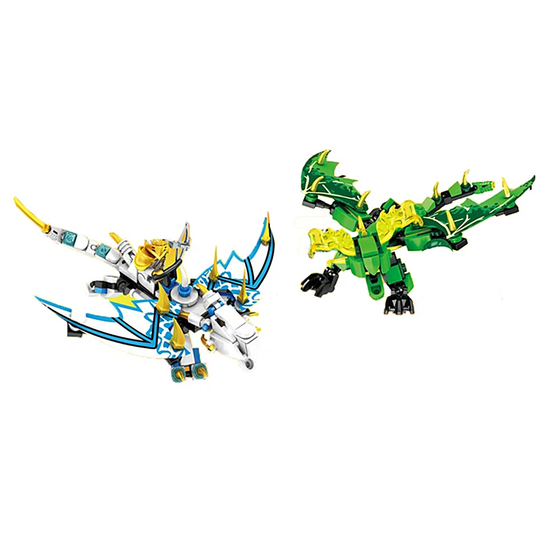

Fun Four Fighting Dragon Assembled Model Small Particles Puzzle Boy Children Minifigure Toy Gift DIY Building Blocks