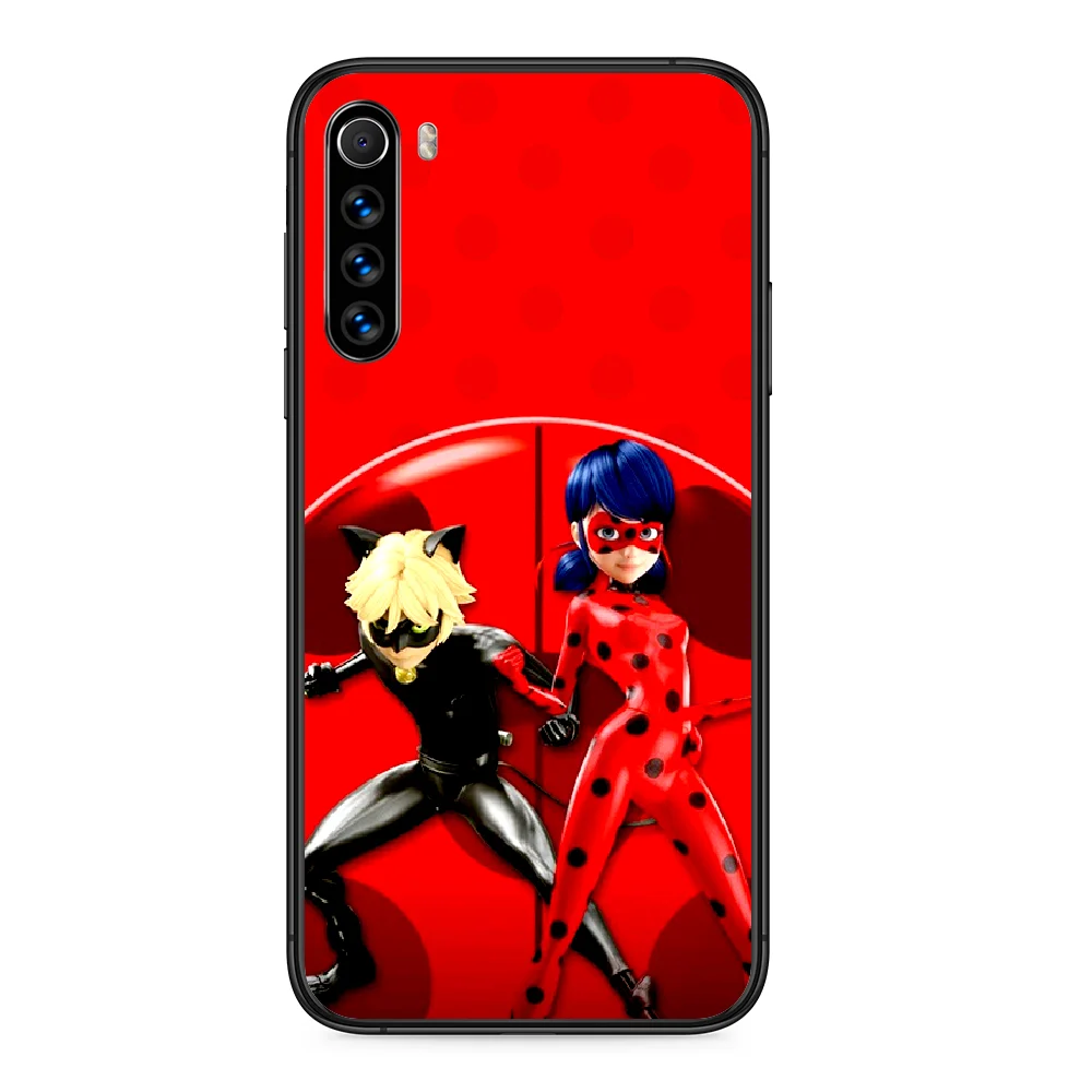 

Cartoon Seven Star Ladybug Girl Phone case For Xiaomi Redmi Note 7 8 8T 9 9S 4X 7 7A 9A K30 Pro Ultra black Prime Silicone Funda