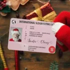 Креативная лицензия на самолёт Санта-Клауса, отличные подарки на канун Рождества, карточка для детей, аксессуары для украшения дома, сада, дерева