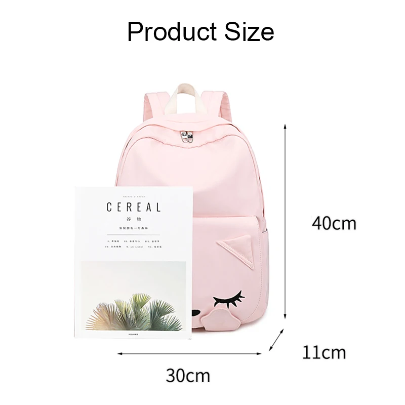 Милый рюкзак на ремне для женщин водонепроницаемый школьный ранец 14 дюймов с