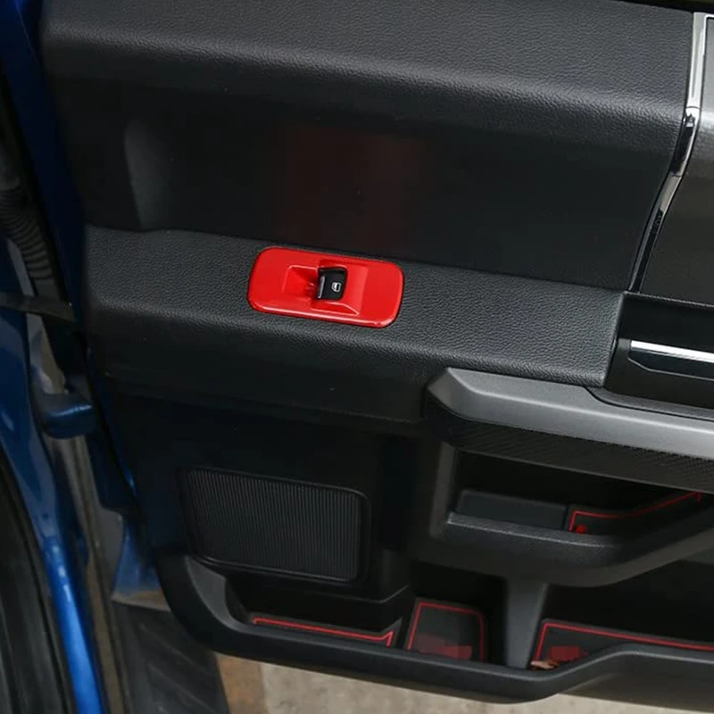 4 Pcs Red Window Lift Panel Switch Covers for 2015-2018 Ford F150 | Автомобили и мотоциклы