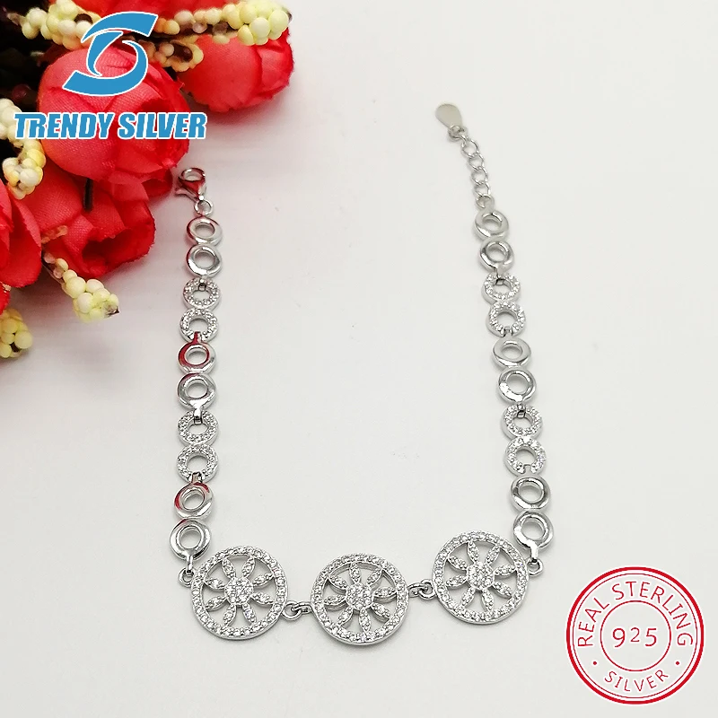 

925 sterling silver with cz zirconia braceles bracelet for woman gifts for women femme jewelry jewellery luxury fashion daisy