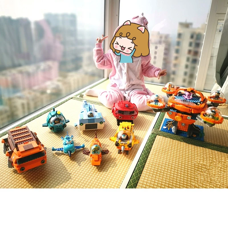 Игрушечный набор осьминогов Les Octonauts Octopus и Barnacles kwazii мерцание Песа просвечивающие