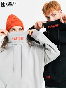 Мужские толстовки для пионерского лагеря, черная водолазка с капюшоном, пуловер для девушки, Свитшот оверсайз для бойфренда, Женский свитшот AWY908165