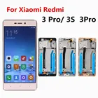 ЖК-дисплей с дигитайзером сенсорного экрана в сборе для Xiaomi Redmi 3, 5,0 дюйма, с рамкой для Redmi 3S  3 Pro, запасная часть ЖК-дисплея