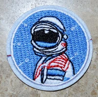 blue sky astronaut cosmonaut spaceman retro embroidered iron on patches sew on patch made of cloth100 quality about 6 49cm