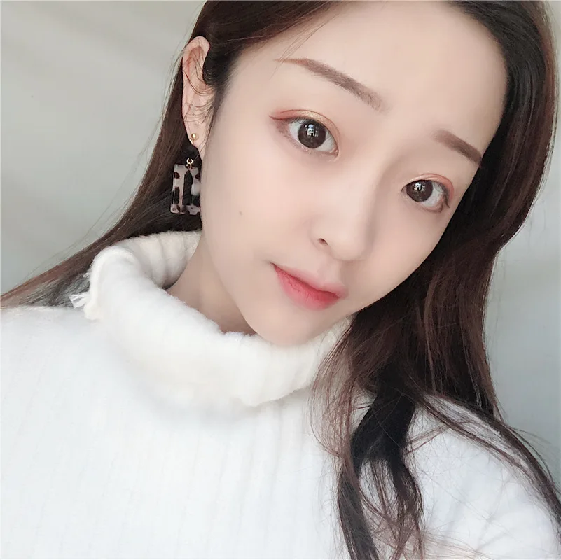 Пара модных сережек ruanme из ацетата серьги гвоздики геометрические женские