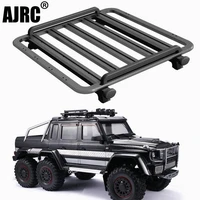 for 110 rc remote control car trax trx4 trx6 g63 axial scx10 metal luggage rack with led roof luggage rack