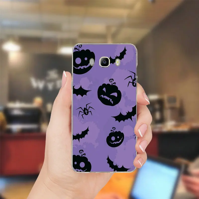 Мягкий ТПУ чехол для телефона Хэллоуин ведьма Тыква Samsung Galaxy Note 9 10 S10 Core Grand M10 M20 M30