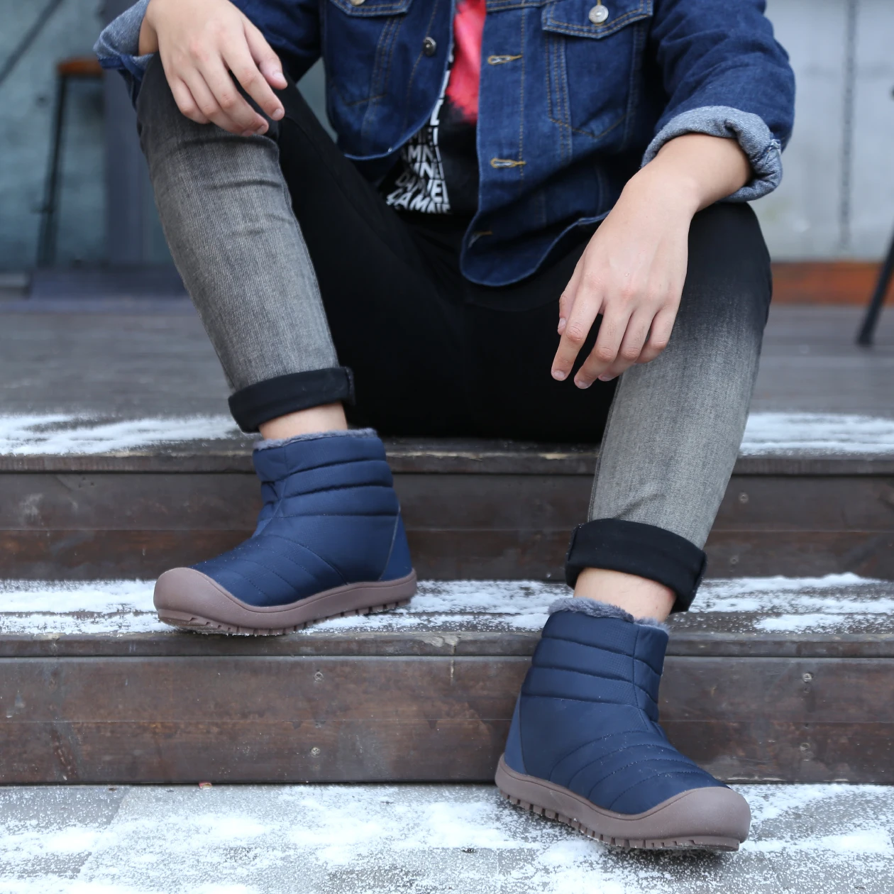 Теплые зимние ботинки мужские плюшевые мужская повседневная обувь уличные