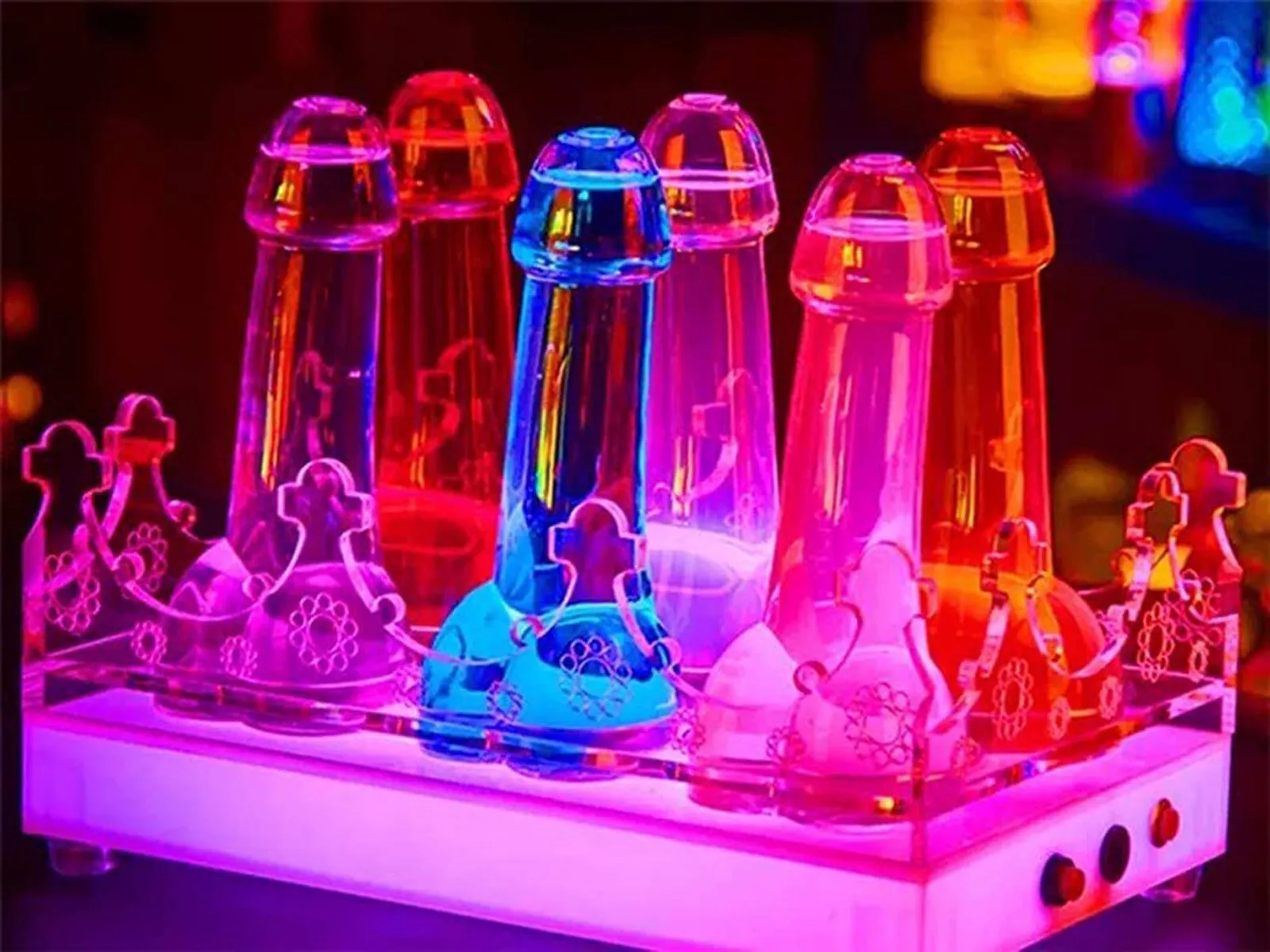 Креативные прозрачные коктейли в форме пениса домашний бокал для вина посуда