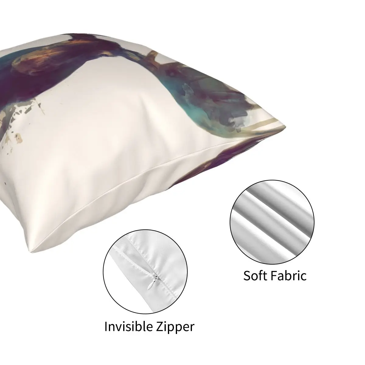 

Moose Square Pillowcase Creative Zip Decorative Home Cushion Case