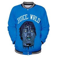 juice wrld zipper jacket men new sale baseball uniform harajuku clothes trap lucid dreams 3d print casual polyester rib sleeve