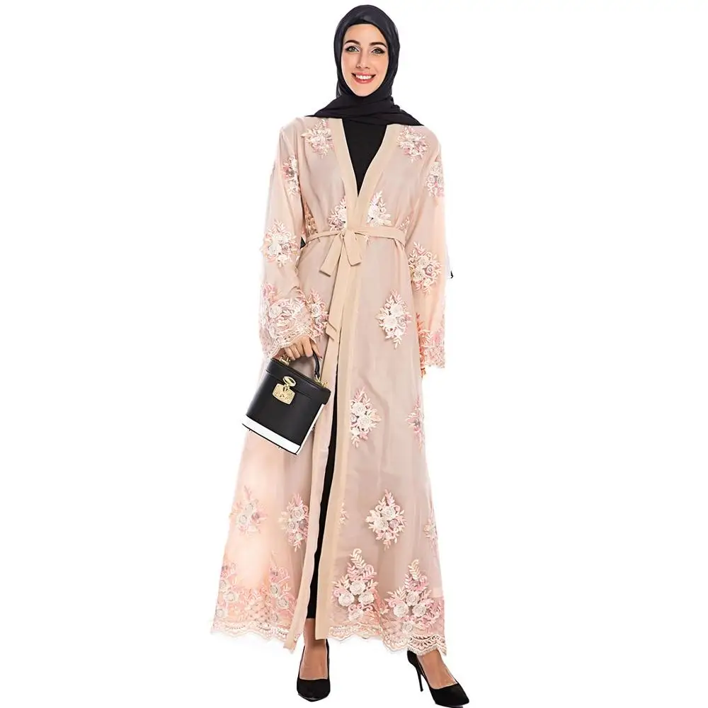 Новое поступление элегантное женское кимоно для Рамадана Abaya Robe Femme Дубай