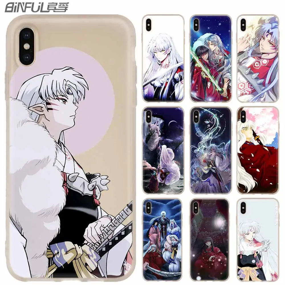 Мягкий чехол для iPhone 12 11 Pro X XS Max XR 8 7 6 Plus 5s SE 2020 S 1 Mini Cover Inuyasha Japan Anime kagome | Мобильные